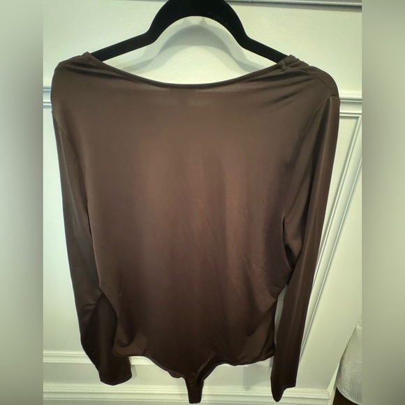 Express Brown Long Sleeve Bodysuit - Size XL - Picture 4 of 5